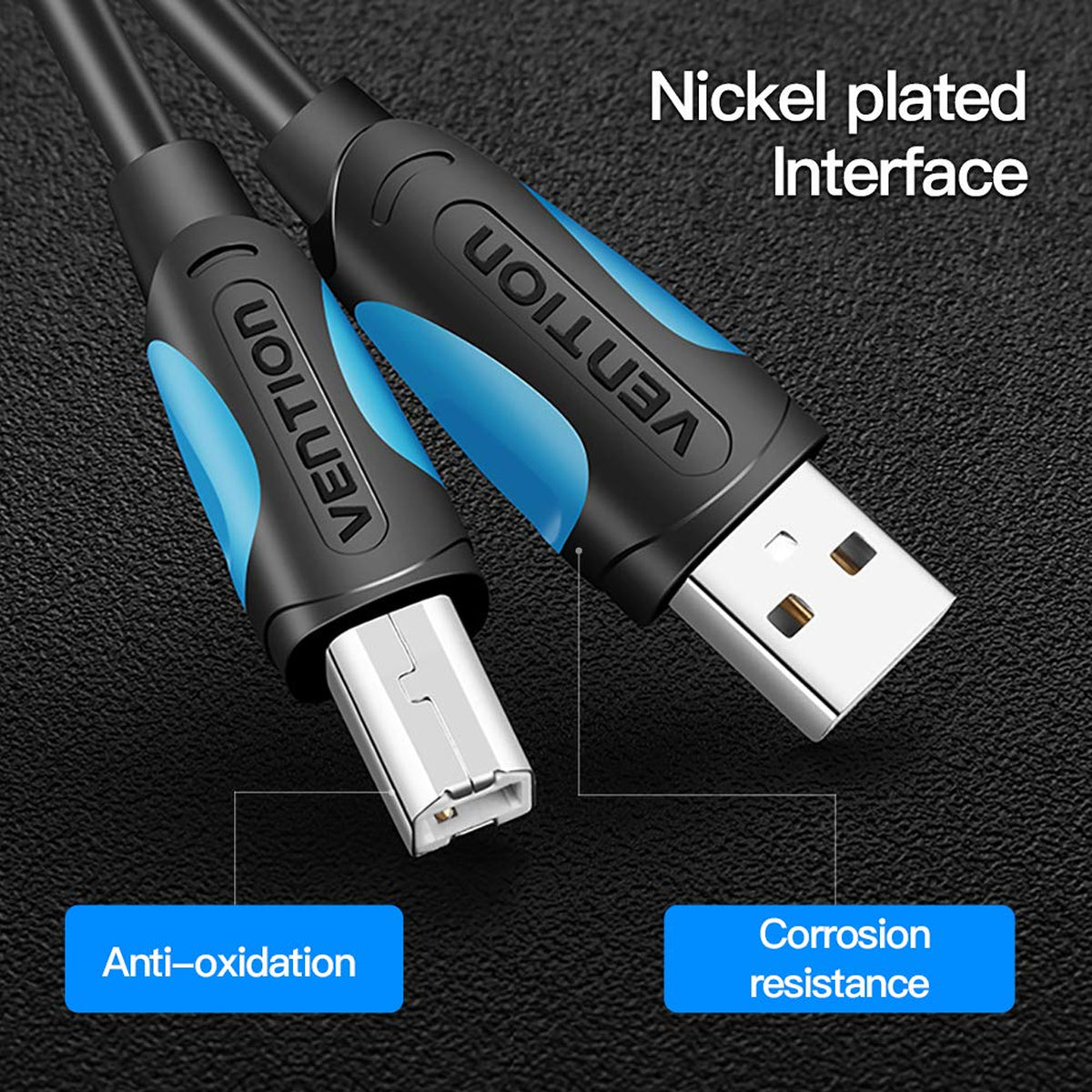 Vention USB 2.0 Printer Cable VAS-A16-B200 2 mtr