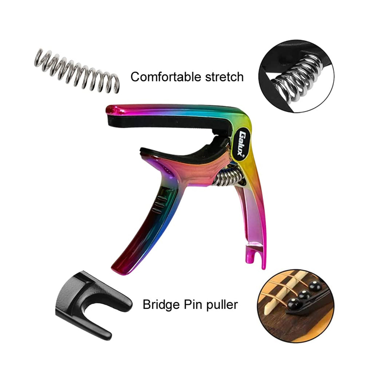 Galux GC-501A Guitar Capo - Multicolor