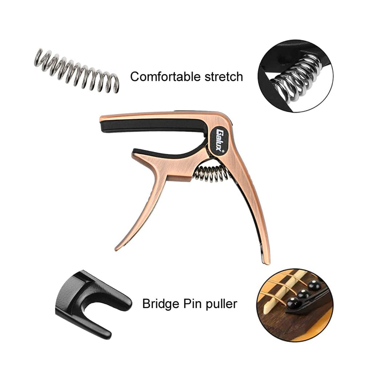 Galux GC-501A Guitar Capo - Bronze