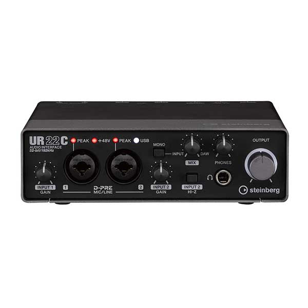 Steinberg UR22C 2 x 2 USB 2.0 audio interface with 2x D-PRE and 192 kHz support