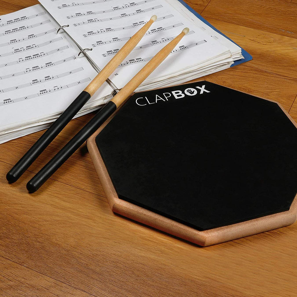Clapbox CB-PPD Drum Practice Pad - 12 inches, Black (Practice pad only)
