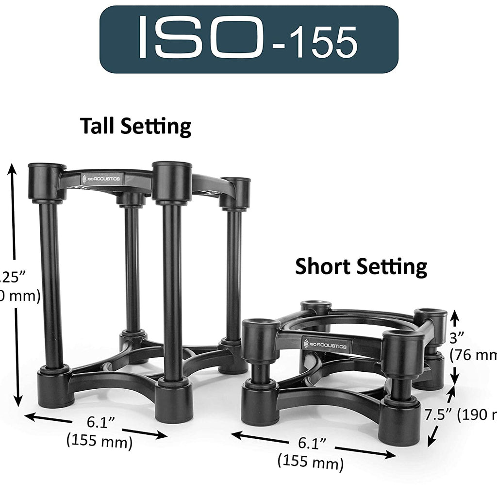 IsoAcoustics ISO 155 Isolation Stands for Studio Monitors Pair