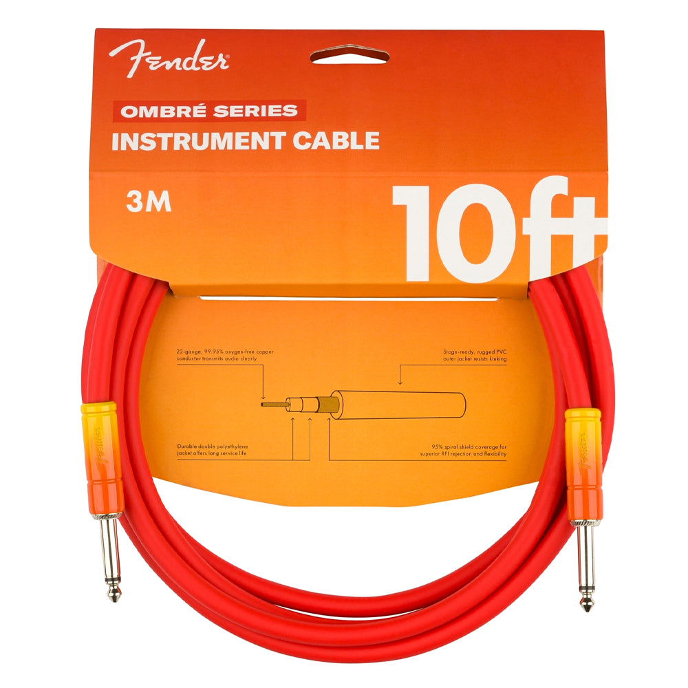 Fender OMBRÉ INSTRUMENT CABLES 10ft- Tequila Sunrise