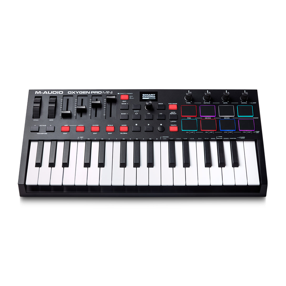 M-Audio Oxygen Pro Mini 32-Mini-key USB MIDI Controller with Smart Controls and Auto-mapping