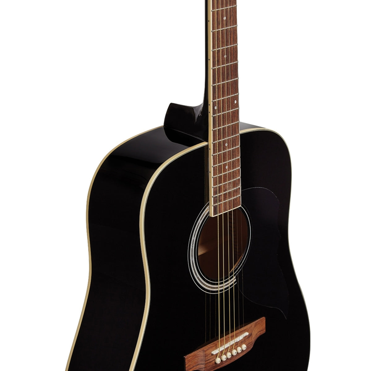 Eko Ranger 6 Dreadnought Acoustic Guitar - Black