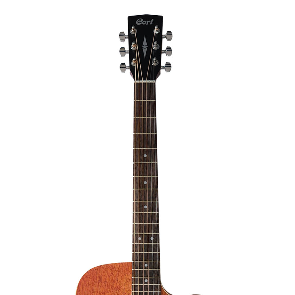 Cort AF500MCE Mahogany Cutaway Semi-Acoustic Guitar - Open Pore Mahogany