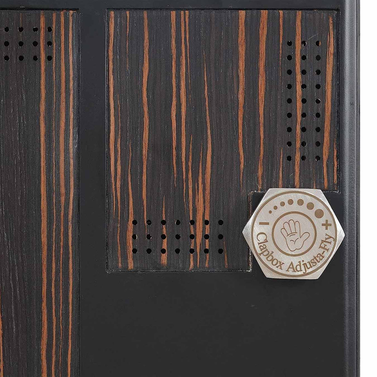 Clapbox CB50 PRO Cajon - (2 instruments in 1) with Side Bongos & Adjusta-Fly Advanced Adjustable Mechanism, Oak Wood- 3 Inter