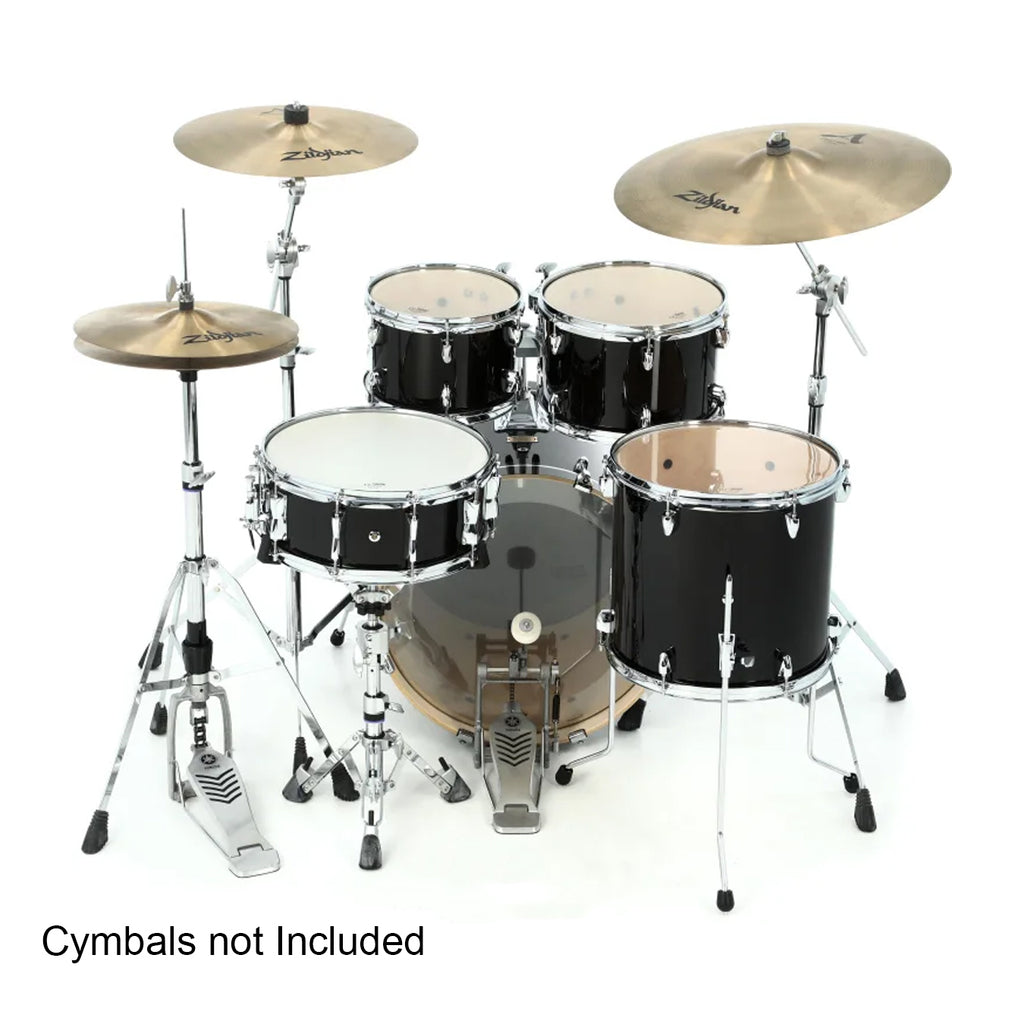 Yamaha Stage Custom Birch SBP2F5 with HW680W Double-braced 600 Series Hardware Set and DS550 Drum Throne - Raven Black