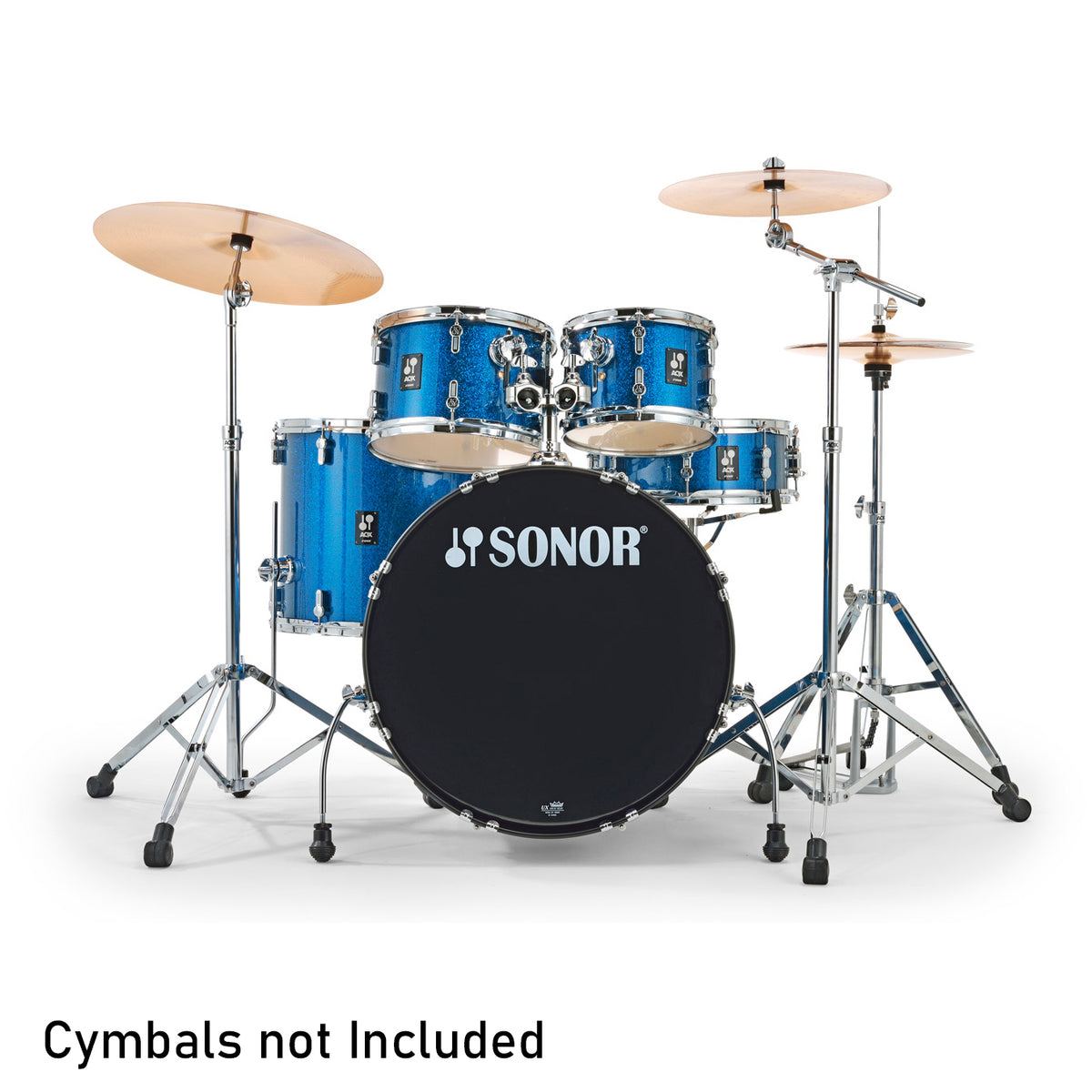 Sonor AQX Stage 5pc Drumkit with Hardware - Blue Ocean Sparkle