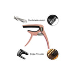 Galux GC-501A 3in1 Zinc Metal Capo for Acoustic and Electric Guitar (pink)