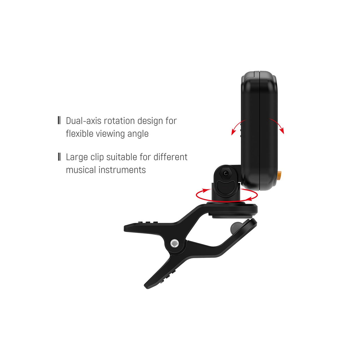 NEOWOOD Guitar Tuner AT-01A Rotatable Clip-on Tuner