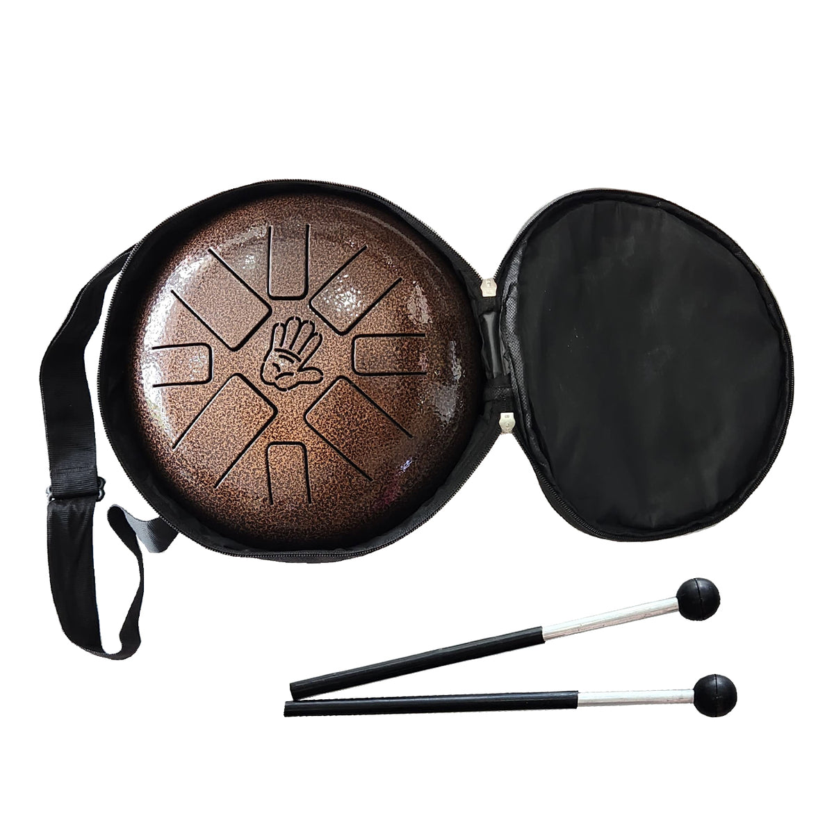 Clapbox Tongue Drum with bag and Mallets - Golden