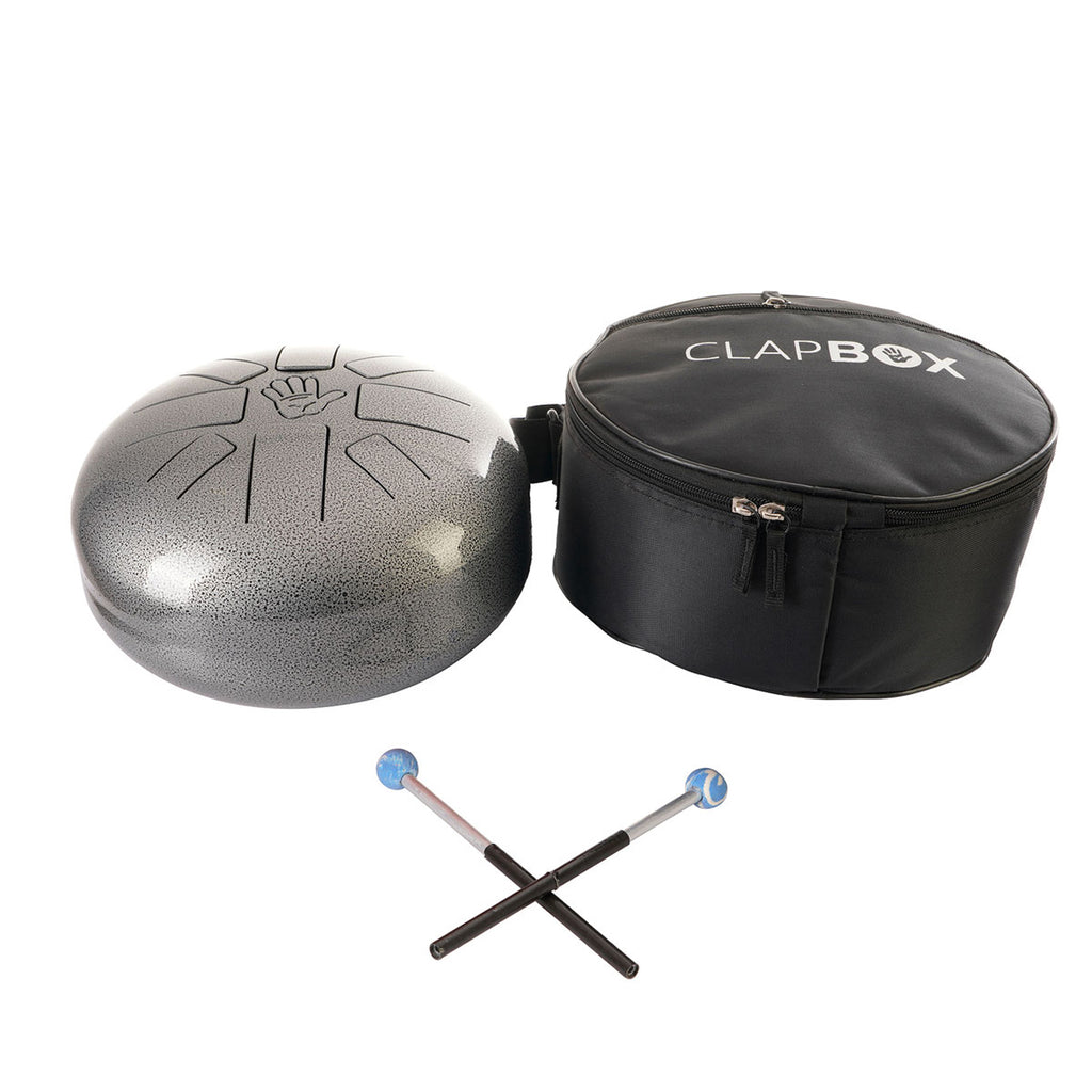 Clapbox Tongue Drum with bag and Mallets - Grey