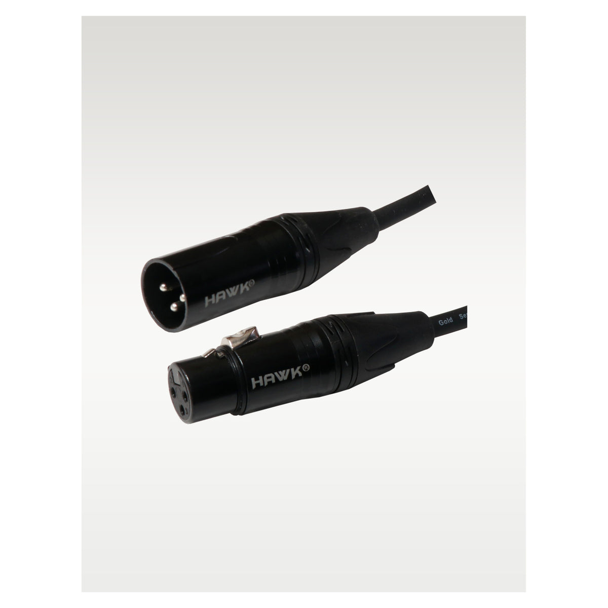 Hawk SXFG-016 Gold Series XLR Male to XLR Female With Cable Tie – 5 Meter BLACK