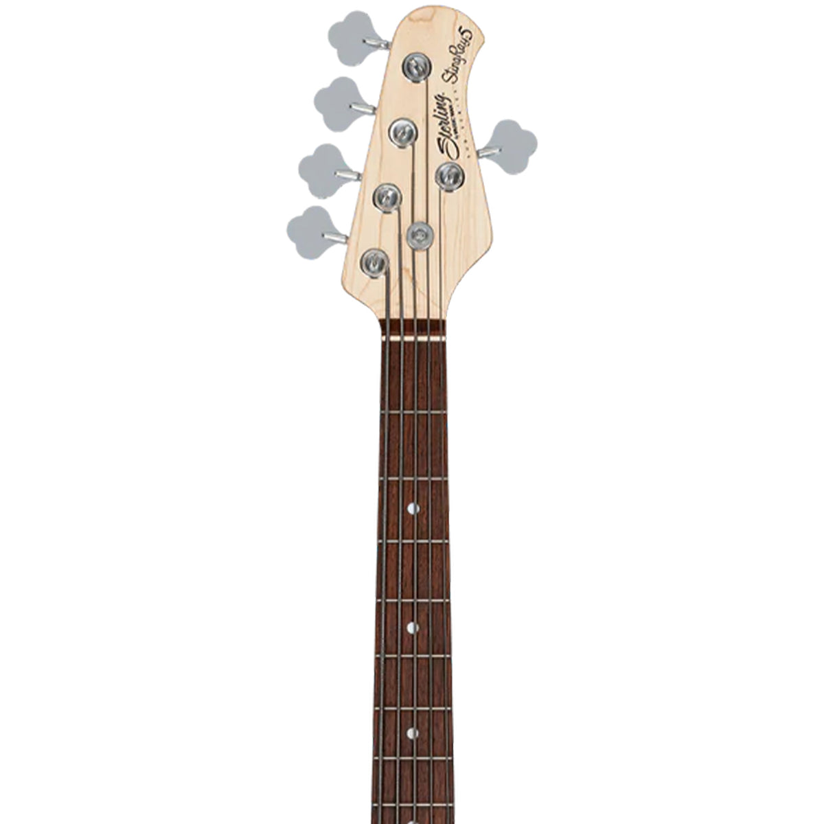 Sterling STINGRAY 5 RAY5 HH 5-String Bass Guitar - Ruby Red Burst Satin
