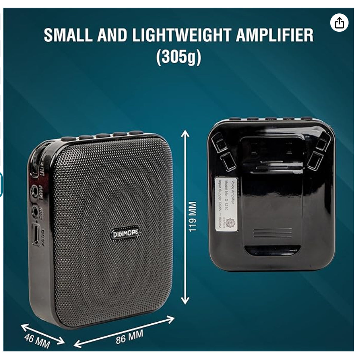 DIGIMORE D-1210 Bluetooth Voice Amplifier