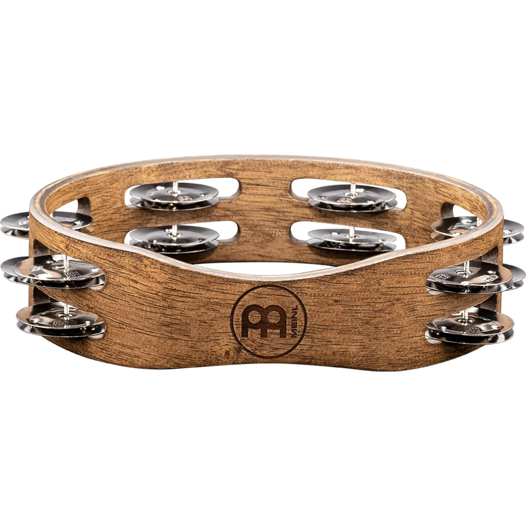 Meinl Compact Wood Series 8 Inch Wood Tambourine Walnut Brown - CTA2WB