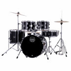 Mapex CM5295FTCDK Comet 5 pcs Hybrid Drum Set with Hardware Throne & Cymbals - Dark Black