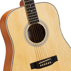 SX SD104K Dreadnought Acoustic Guitar Pack - Natural
