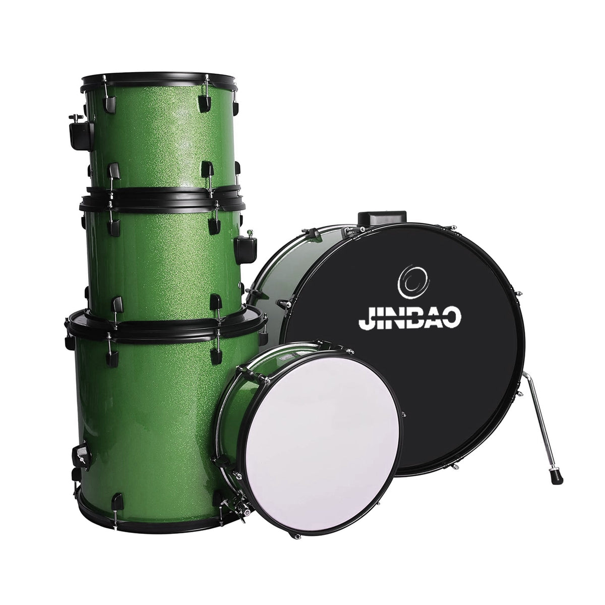 Jinbao JBP2211A 5pc Acoustic Drumset - Green