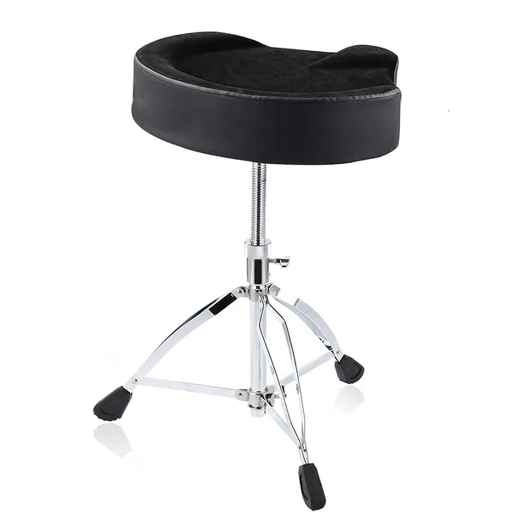 Softline Pro SP T800 Drum Throne Adjustable Padded Saddle Drum Stools Motorcycle Style Heart Shape Heavy Duty with Rubber Fee