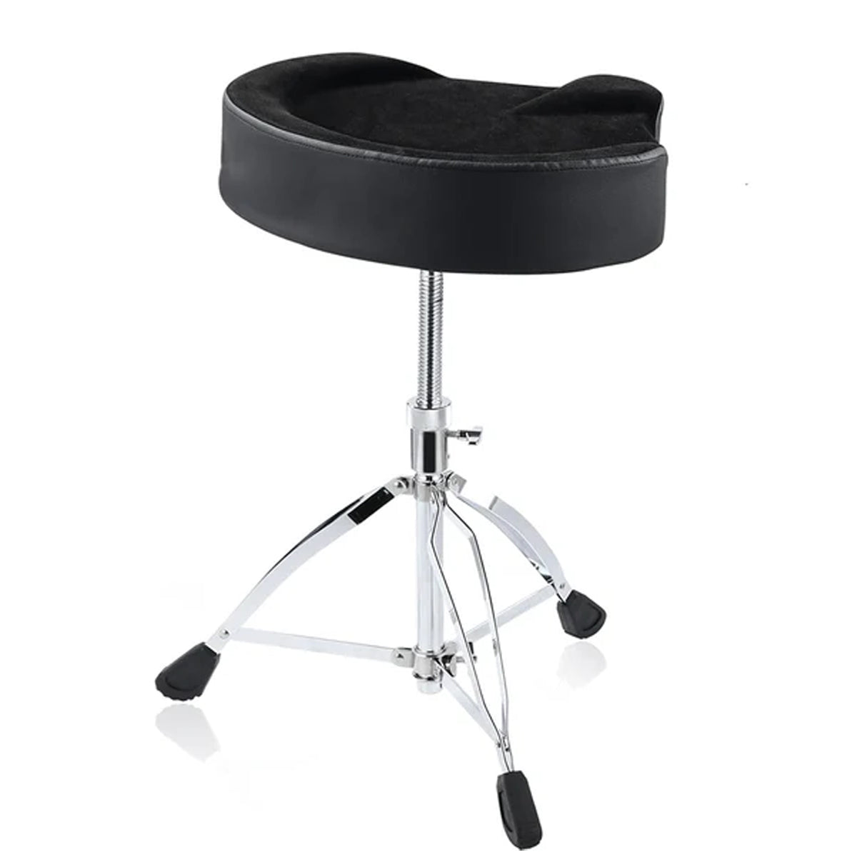 Softline Pro SP T800 Drum Throne Adjustable Padded Saddle Drum Stools Motorcycle Style Heart Shape Heavy Duty with Rubber Fee