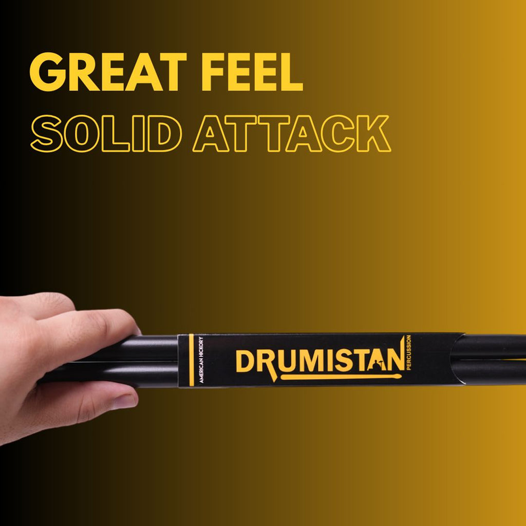 Drumistan Coloured American Hickory Drum Sticks 5A - Black