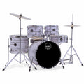 Mapex CM5295FTCDK Comet 5 pcs Hybrid Drum Set with Hardware Throne & Cymbals - White Wood Grain