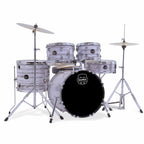 Mapex CM5295FTCDK Comet 5 pcs Hybrid Drum Set with Hardware Throne & Cymbals - White Wood Grain