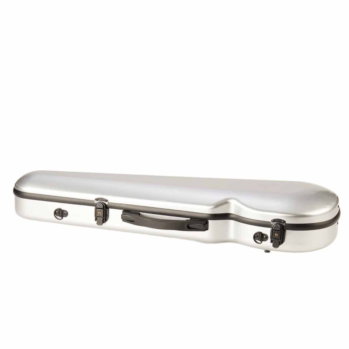 VIOLIN CASE Shaped (FIBRE GLASS MATERIAL) SILVER Deluxe