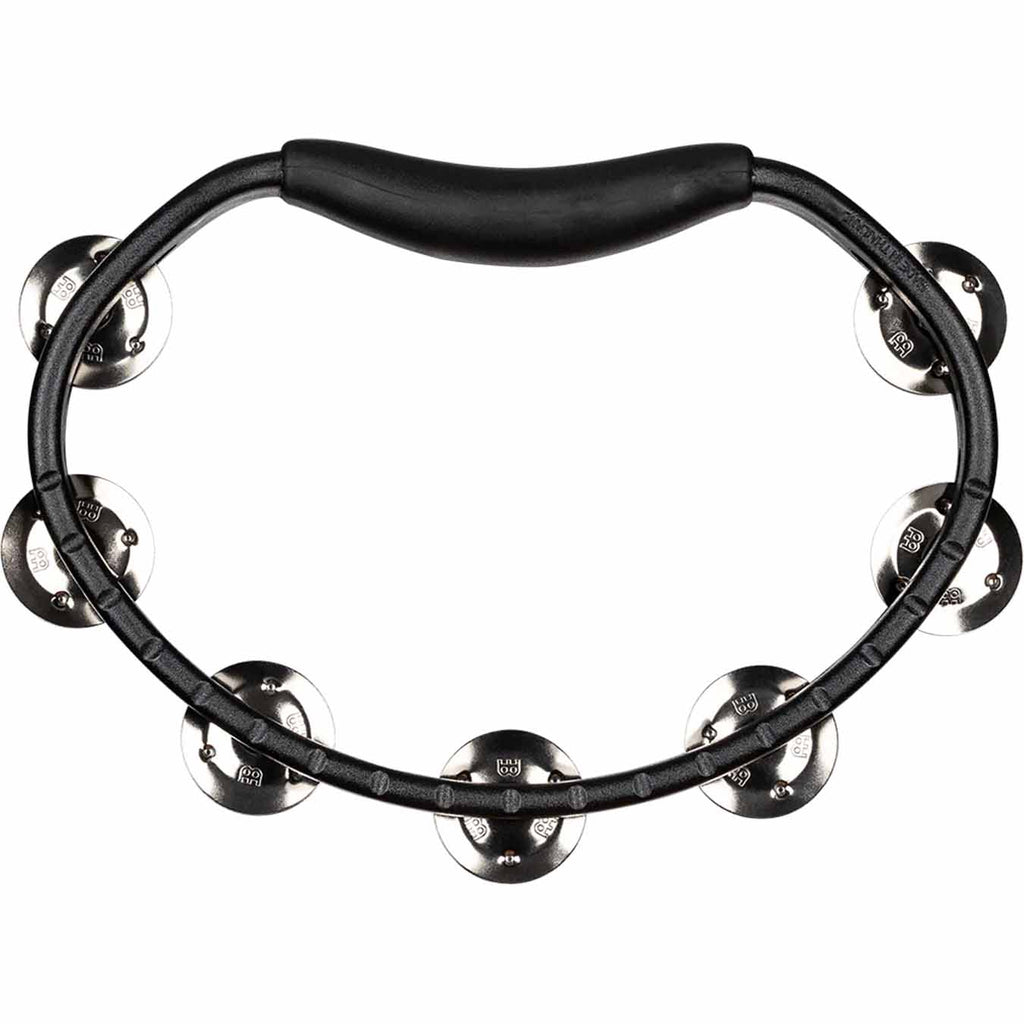Meinl Headliner ® Series Molded ABS Tambourine, Black, Single Row, Stainless Steel Jingles - HTBK