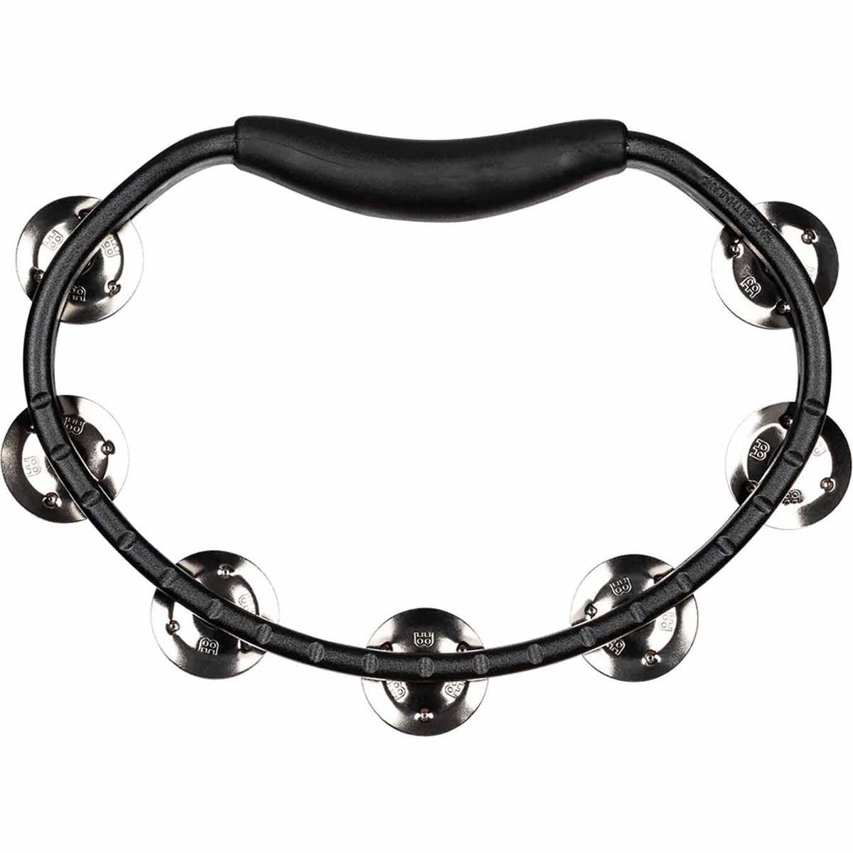 Meinl Headliner ® Series Molded ABS Tambourine, Black, Single Row, Stainless Steel Jingles - HTBK