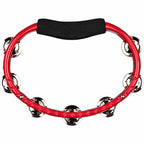 Meinl Traditional ABS Series Hand Held Molded ABS Tambourine, Red, Nickel Plates Steel Jingles - HTMT1R