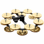 Meinl Artists Blog More 5 + 1 Headliner® Series 5\" Hihat Tambourine, Dual Row, Hammered Brass Jingles - HTHH2B-BK