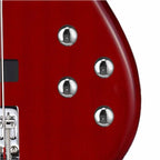 Cort Action Bass V Plus 5 String Electric Guitar - Trans Red