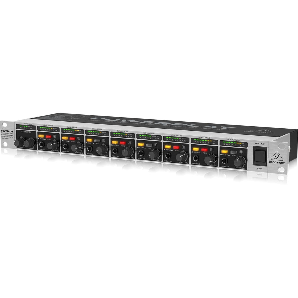 Behringer HA8000 V2 8-Channel High-Power Headphones Mixing and Distribution Amplifier