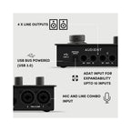 Audient iD14 (MKII) 10in/6out High Performance USB3.0 Audio Interface with 126dB Dynamic Range- 2 X Audient Console Preamps- 
