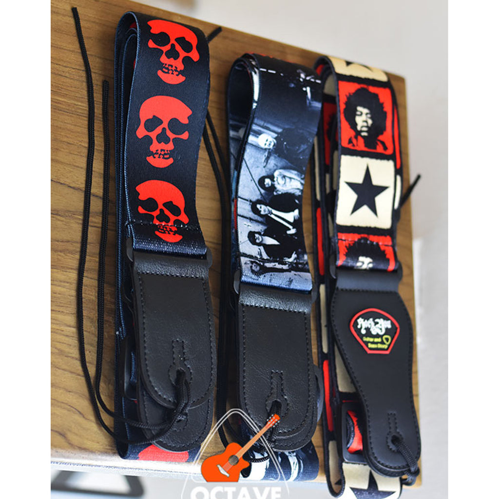 Irin Rockyou woven Guitar Strap for Acoustic Electric & Bass Guitars / heavy metal pattern