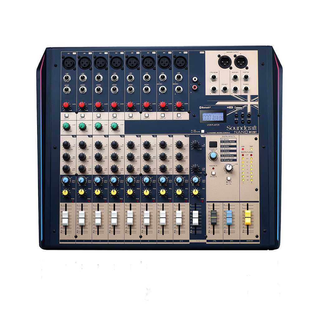 Soundcraft Nano M12BT Bluetooth-enabled 12-channel compact analog mixer