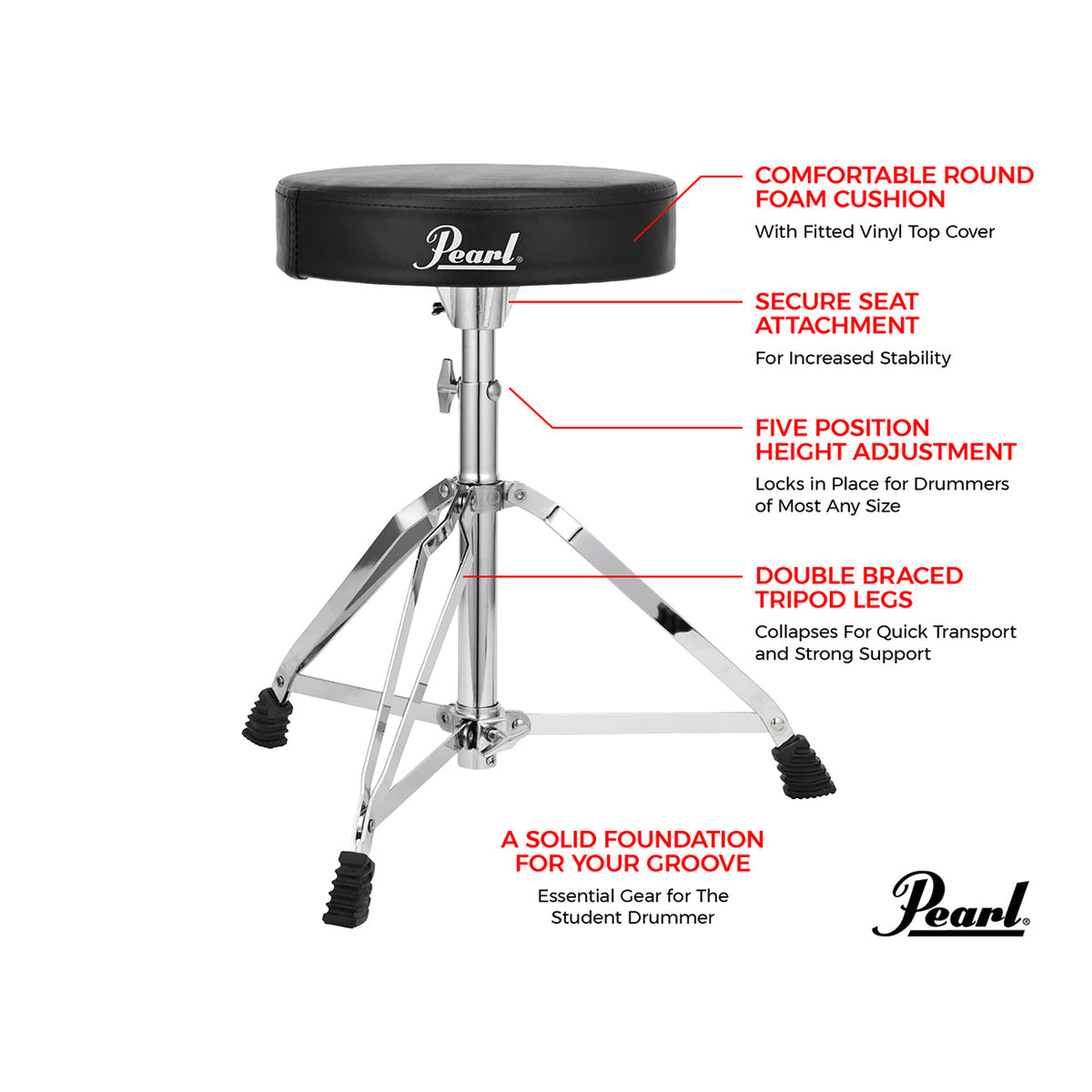 Pearl D50 Drum Throne