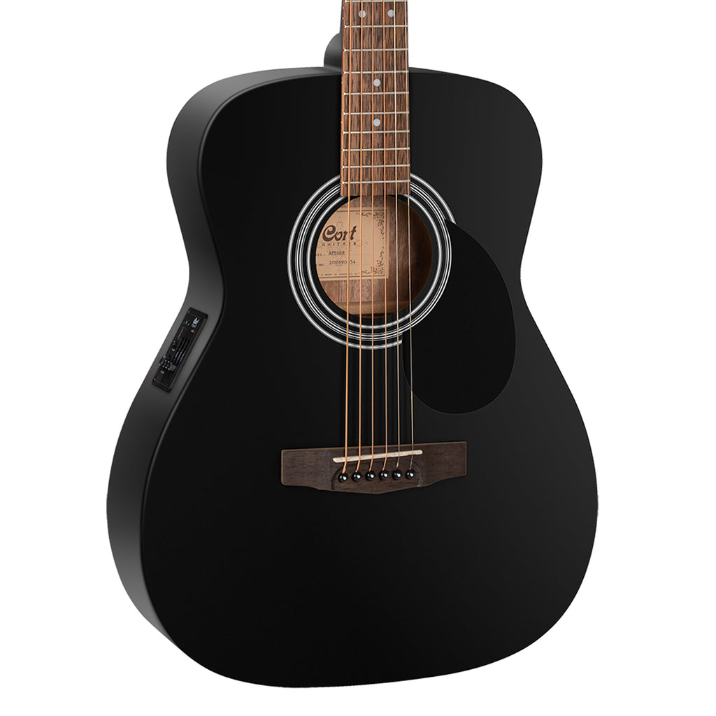 Cort AF510E Semi-Acoustic Guitar - Black Satin