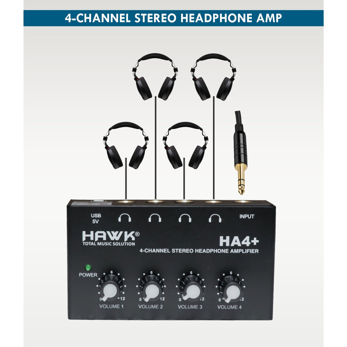 Hawk HA4+ 4-Channel Headphone Amplifier