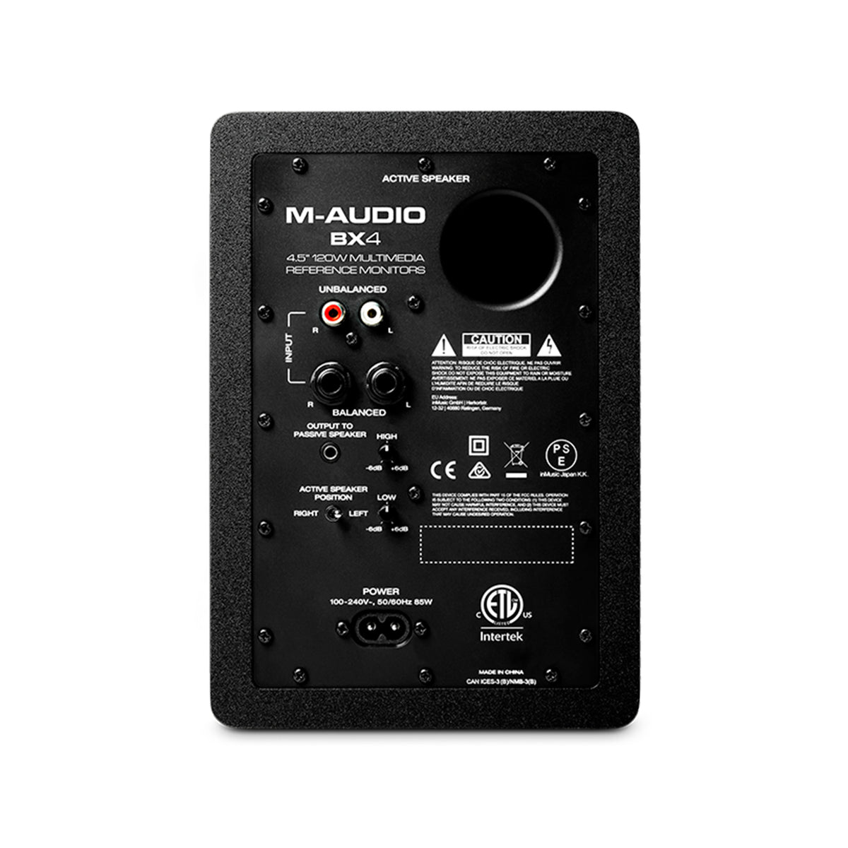 M-Audio BX4 4.5Inch Black Kevlar® 120-Watt Multimedia Reference Monitors Pair