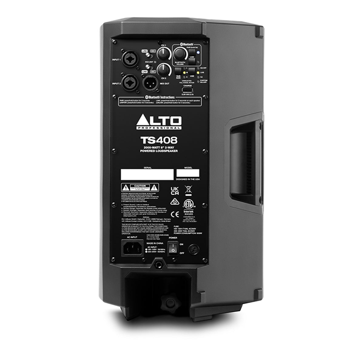 Alto Professional TS408 2000-WATT 8-INCH 2-WAY POWERED LOUDSPEAKER WITH BLUETOOTH®/ DSP & APP CONTROL