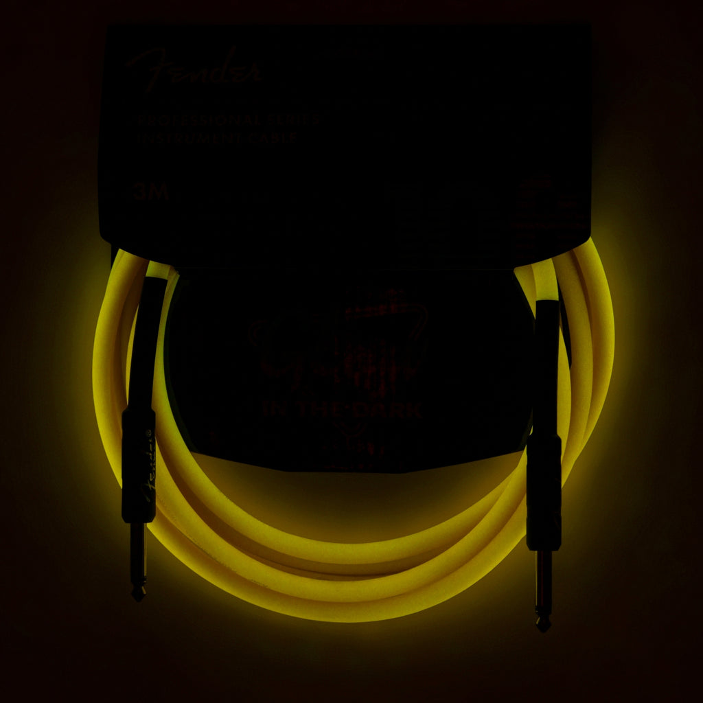 Fender PROFESSIONAL SERIES GLOW IN THE DARK CABLES - 3m - Orange