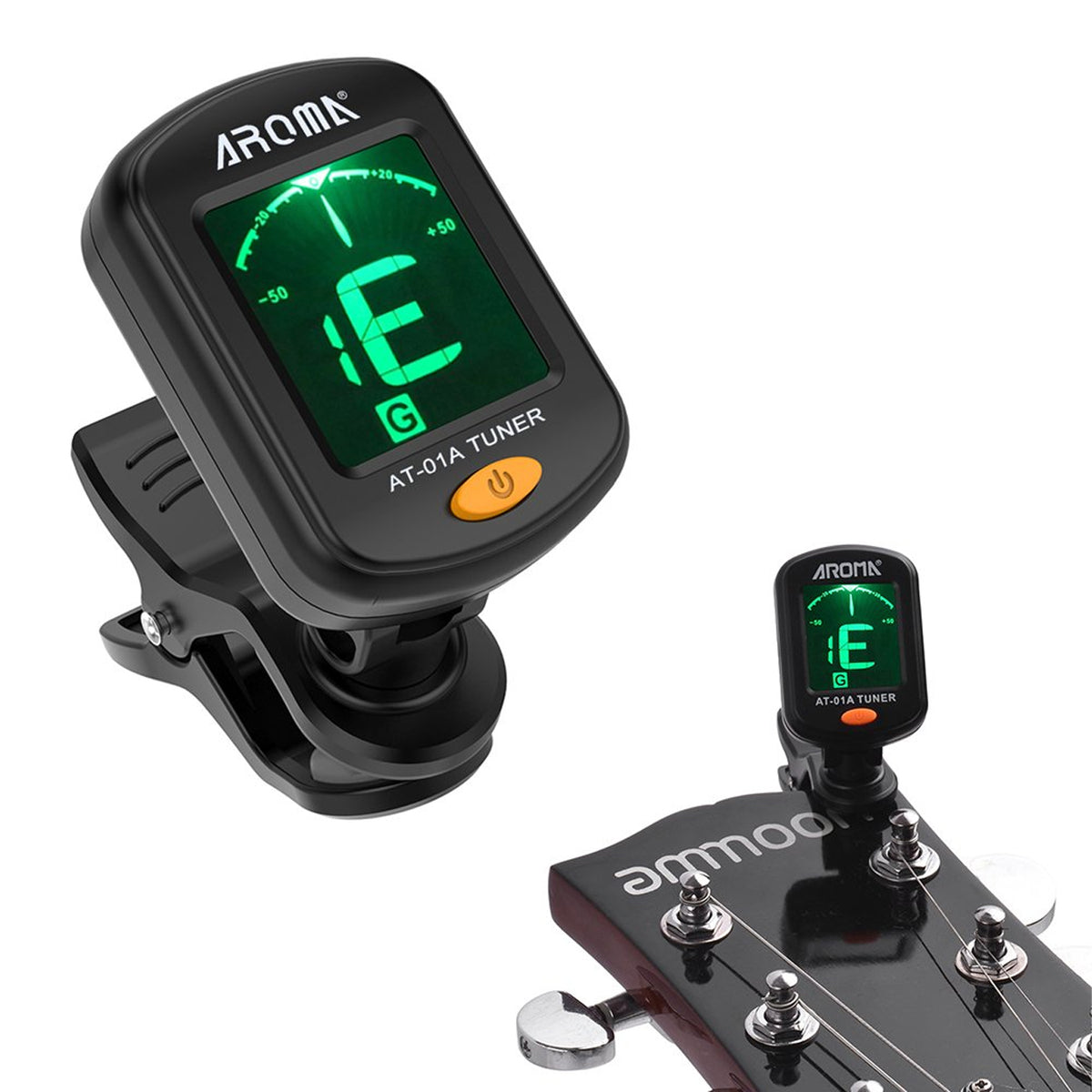NEOWOOD Guitar Tuner AT-01A Rotatable Clip-on Tuner