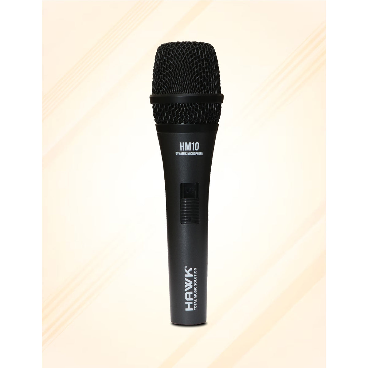 Hawk Proaudio HM 10 Handheld Dynamic Cardioid Wired Mic for Live, Recording, Speech with mic Holder and Pouch with ON/Off Swi