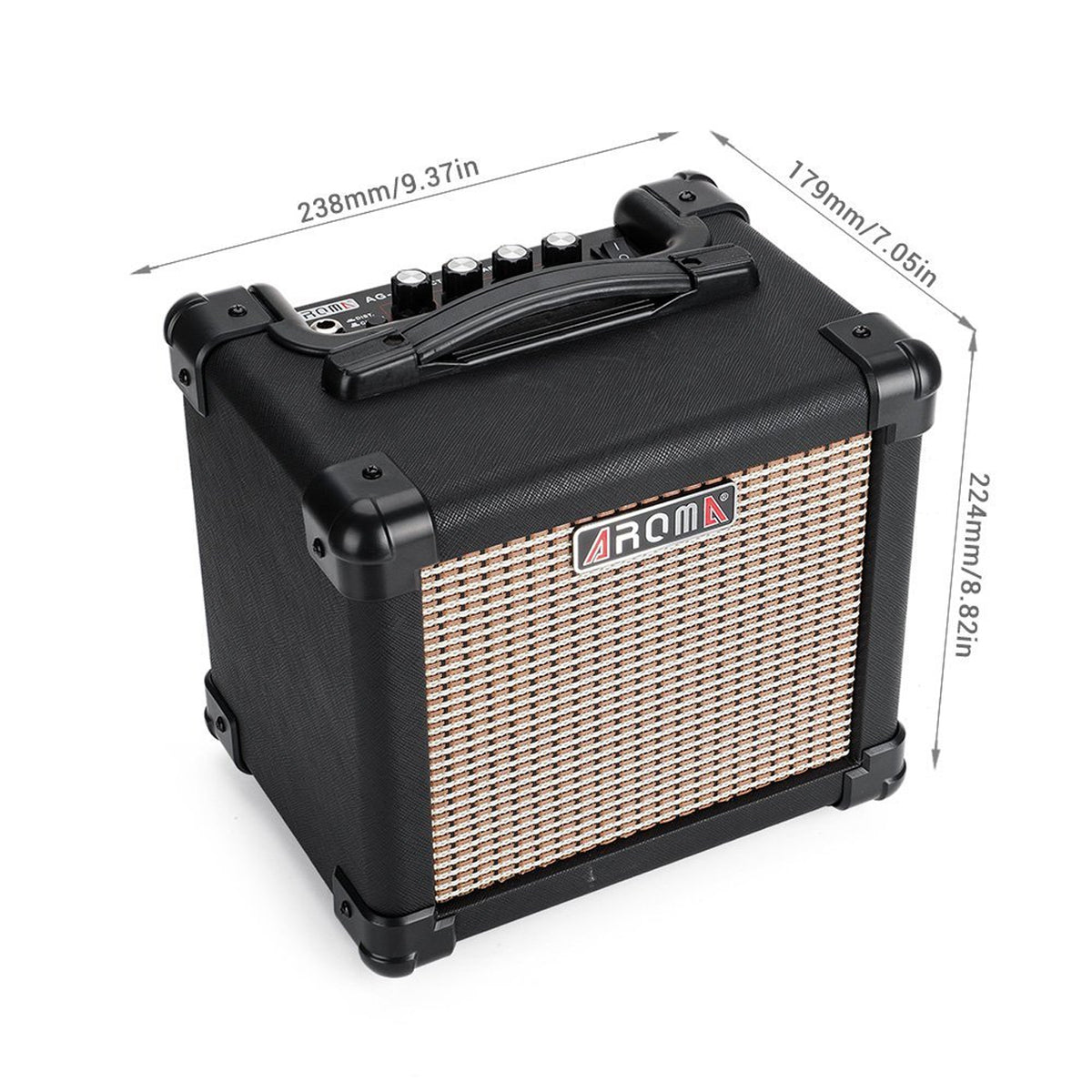 AROMA AG10 10watt Portable Compact Electric Amplifier - Black