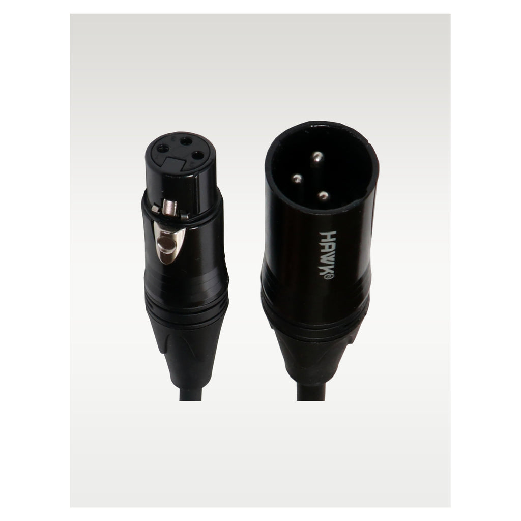 Hawk SXFG-016 Gold Series XLR Male to XLR Female With Cable Tie – 5 Meter BLACK