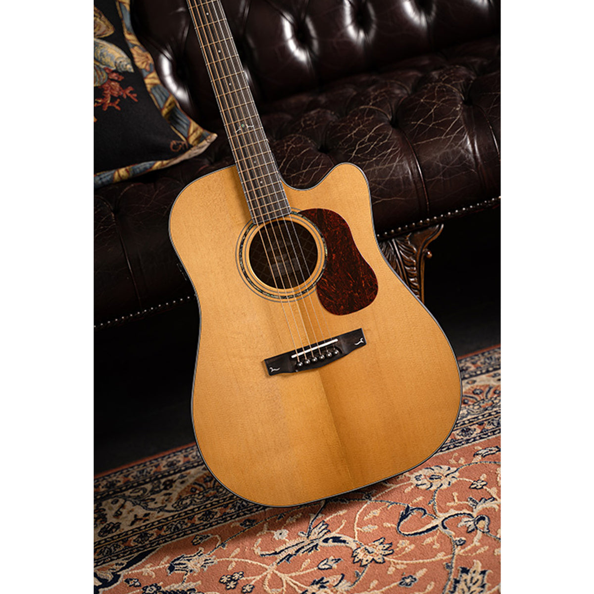 Cort GOLD DC6 Semi Acoustic Guitar with Carry Bag - Natural